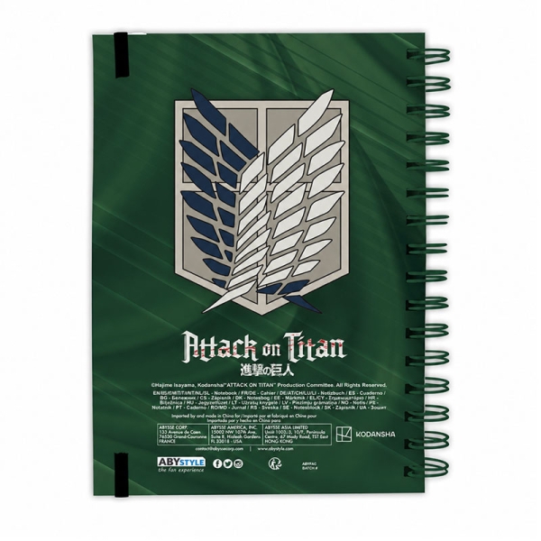 Atac asupra Titanilor - Caiet A5 Spiral - Levi