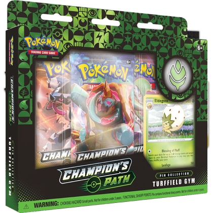 Pokemon TCG Sword & Shield 3.5 Champions Path Pin Collection - Turffield Gym