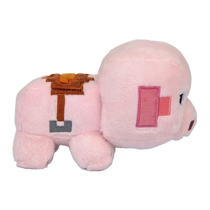 Minecraft: Jucărie de plus - Happy Explorer Saddle Pig
