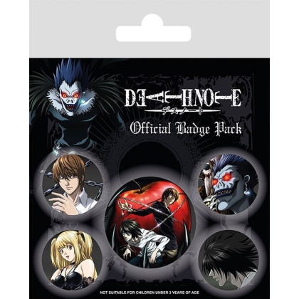Death Note Pin Badges 5-Pack Characters