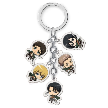 Breloc Attack On Titan - Eren, Mikasa, Armin, Levi, Jean