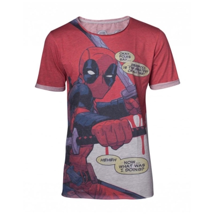 Deadpool - All Over Men's T-shirt With Roll-Up Sleeves