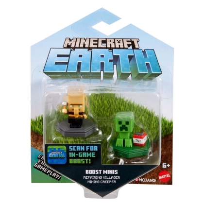 Minecraft Earth 2-pack figures - Creeper TNT &amp; Villager