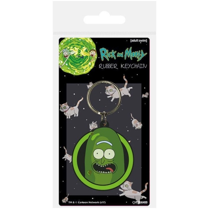Rick &amp; Morty Rubber Keychain Pickle Rick 6 cm