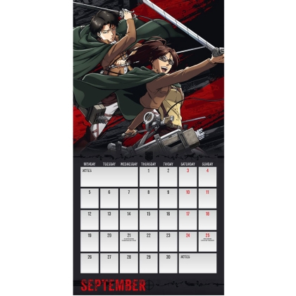 Attack On Titan Calendar 2022