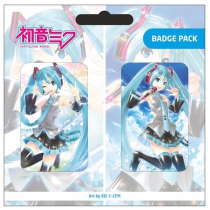 Vocaloid: Hatsune Miku Pin Badges 2-Pack Set A