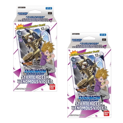 HOBBY COMBO: 2 х Digimon Card Game - Starter Deck Display Venomous Violet ST-6