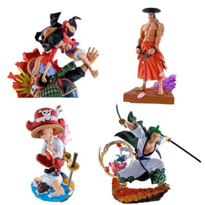 One Piece Log Box Trading Figure 8 cm Re: Birth Wanokuni Vol. 3 Assortment - Luffy, Zoro, Shanks & Oden