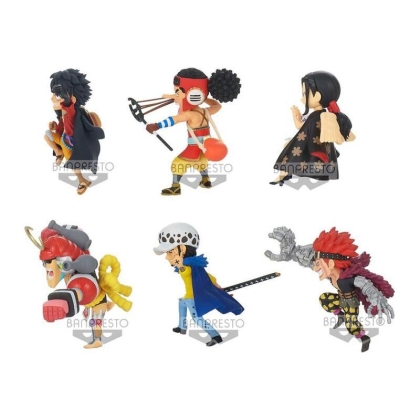 One Piece WCF ChiBi Малка Колекционерска Фигурка - Luffy, Usopp, Robin, Franky, Trafalgar & Eustass