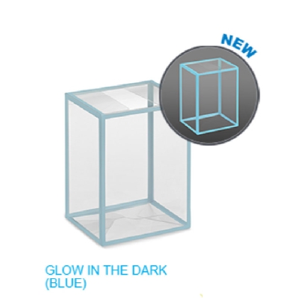 Protective Case 0,5mm thickness for Funko POP! Figures 4” (Shrink Wrap) (Glow in the Dark: Blue)