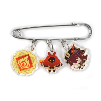 Genshin Impact Pin Badge - Hu Tao, Abyss Mage & Pyro