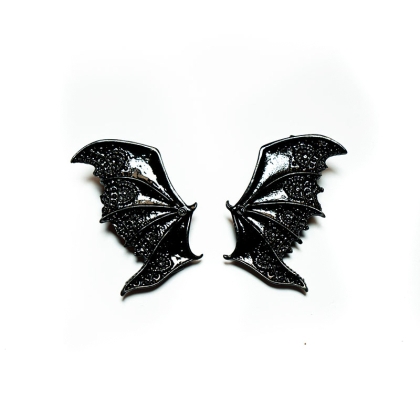 Hairpin - Bat Wings Black