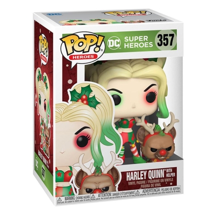 PRE-ORDER: DC Comics POP! & Buddy Vinyl Figure - DC Holiday: Harley Quinn with Helper 9 cm