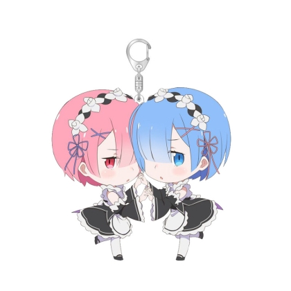 Re:ZERO -Starting Life in Another World- Acrylic Keychain​ - ‎Rem & Ram