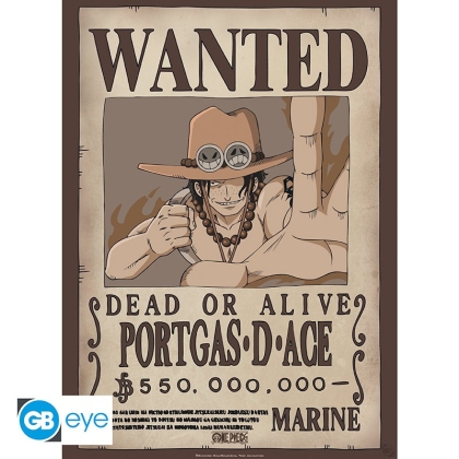 ONE PIECE - Poster «Wanted Ace» (52x38)
