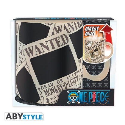 ONE PIECE - Mug Heat Change - 460 ml - Wanted - box