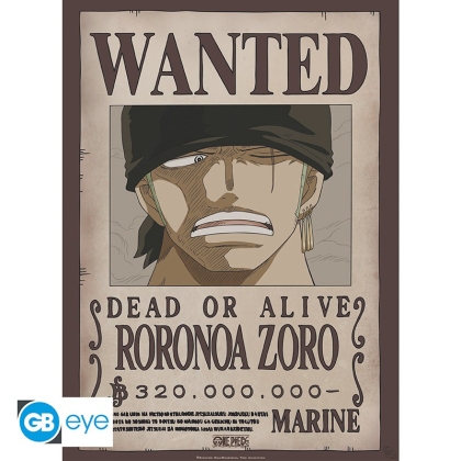 ONE PIECE - Poster «Wanted Zoro» (52x38)