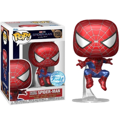 Funko Pop! Marvel: Spider-Man No Way - Friendly Neighborhood Spider-Man (Leaping) (Metallic) (Special Edition) #1158