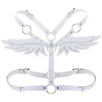 Cosplay Harness Wing Body Chain Accessory - White