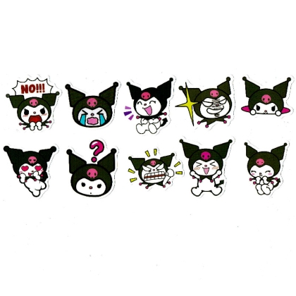 Sanrio Hello Kitty Sticker Pack - Kuromi 10pcs