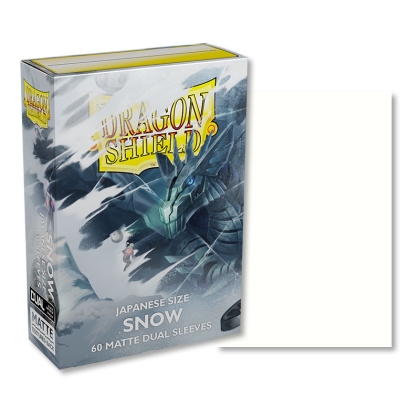 Dragon Shield Japanese size Dual Matte Sleeves - Snow (60 Sleeves)