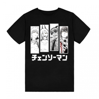 Chainsaw Man: Anime T-shirt - Denji, Power, Aki & Makima