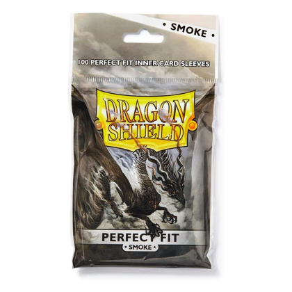 Dragon Shield Standard Size Perfect Fit Sleeves - Clear/Smoke (100 Sleeves) 