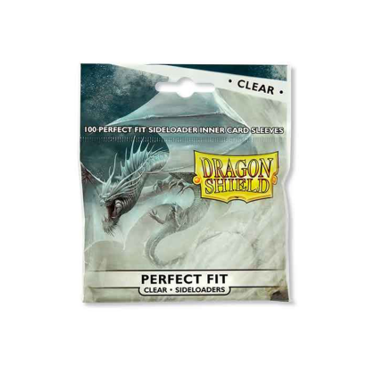 Dragon Shield Standard Size Perfect Fit Sideloading Sleeves - Clear (100 Sleeves) 