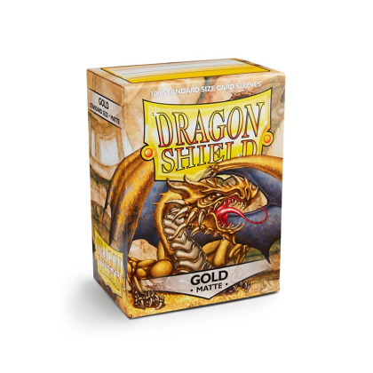 Dragon Shield  Големи Протектори за карти 100 броя -  Матирани Златни