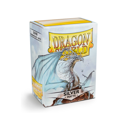 Dragon Shield Standard Card Sleeves 100pc - Matte Silver
