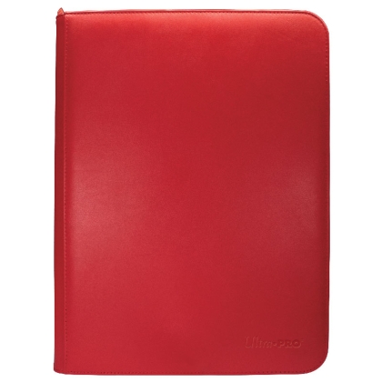 UP - Vivid 9-Pocket Zippered Pro-Binder - Red