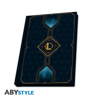 League of Legends - XXL glass + Pin + Pocket Notebook "Hextech Logo"