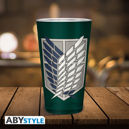 Attack on Titan - Large Glass - 400 ml - Scout Symbol