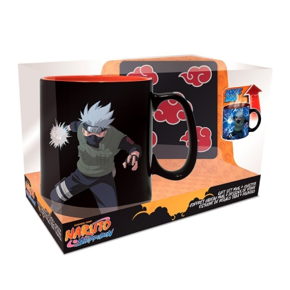 Naruto Shippuden - Mug Heat Change + Coaster - 460 ml - Akatsuki