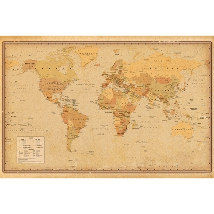 Harper Collins - Poster Maxi 91.5x61 - Antique World Map 21