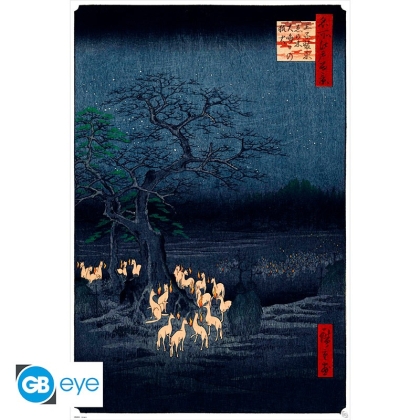 Hiroshige- Poster Maxi 91.5x61 - New Years Eve Foxfire EXCLU