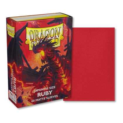 " Dragon Shield " Small Card Sleeves 60pc Matte - Ruby 'Geledar' 