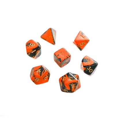 Dice set 7pcs - Oblivion - Orange