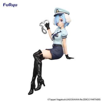 Re:Zero Starting Life in Another World Noodle Stopper PVC Statue - Rem Police Officer Cap with Dog Ears 14 cm