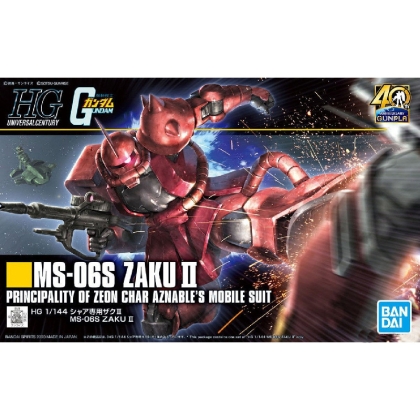 (HGUC) Gundam Model Kit - 234 MS-06S Char's Zaku II 1/144