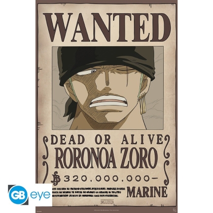 ONE PIECE - Poster Maxi 91.5x61 - Wanted Zoro