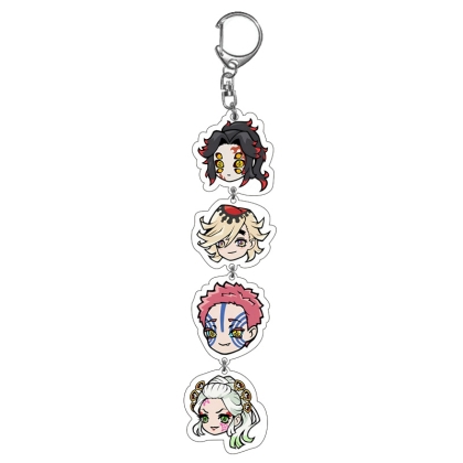 Demon Slayer: Kimetsu No Yaiba Acrylic Keychain - Chibi Kokushibo, Doma, Akaza & Daki