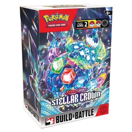 PRE-ORDER: Pokemon TCG Scarlet & Violet 7 Stellar Crown - Build & Battle Box