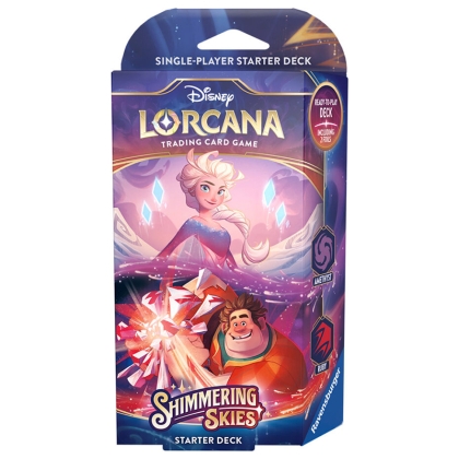 Disney Lorcana TCG Shimmering Skies Starter Deck - Elsa/Wreck-It Ralph (Amethyst & Ruby)