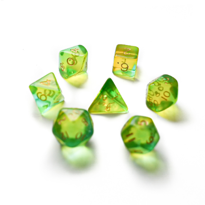 Dice set 7pcs - Gem Blitz - Aqua
