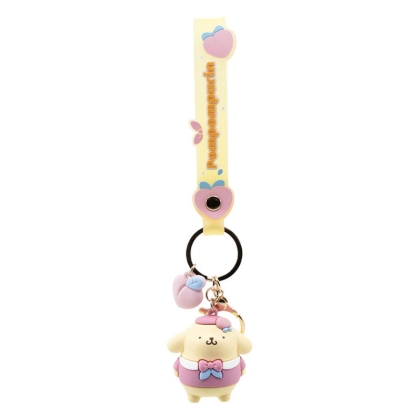 Sanrio Peach Series Keychain with Hand Strap Hello Kitty and Friends - Pompompurin