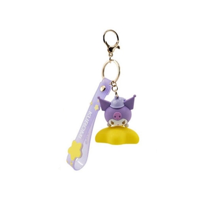 Sanrio Light-Up Star Series Keychain with Hand Strap Hello Kitty and Friends - Kuromi