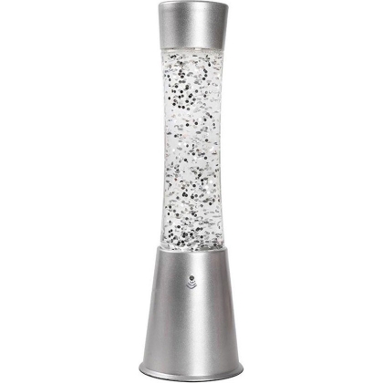 iTotal Lava Lamp - Glitter RGB with Silver Base