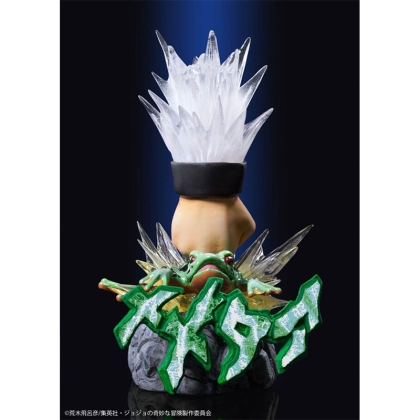 Set complet cu toate mini figurinele Super Strap prezentate împreună în pozii dinamice JoJo