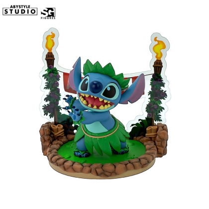 Prim-plan cu fața zâmbitoare a lui Stitch